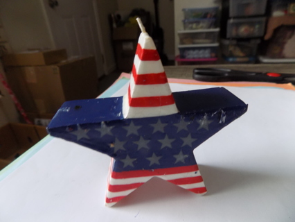 New Patriotic star candle never lit 4 inch across # 1