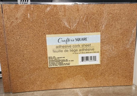 NEW - Crafter's Square - Adhesive Cork Sheets - 2 packages