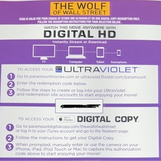 Wolf on Wall Street digital code 