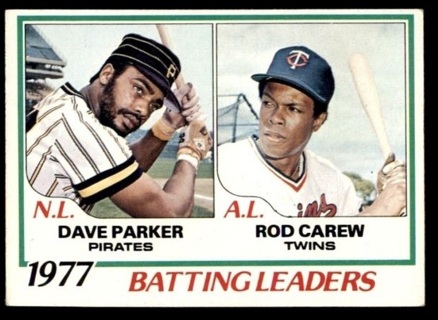 1978 Topps #201 1977 Batting League Leaders Dave Parker & Rod Carew