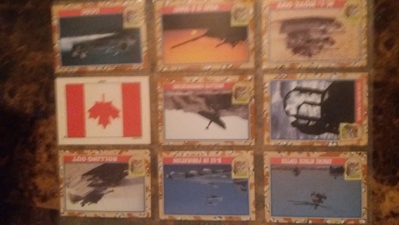 set of 9 desert storm cards free shipping