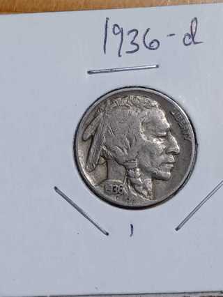 1936-D Buffalo Nickel! 1.2