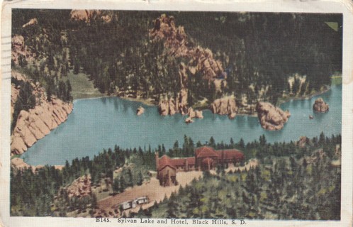 Vintage Used Postcard: 1951 Sylvan Lake & Hotel, Black Hills, SD