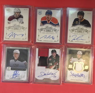 6 AUTOGRAPHED (ALL ON CARD AUTO'S) ROOKIE RC NHL HOCKEY LOT!! WOW!!!