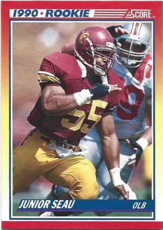 1990 SCORE JUNIOR SEAU ROOKIE CARD