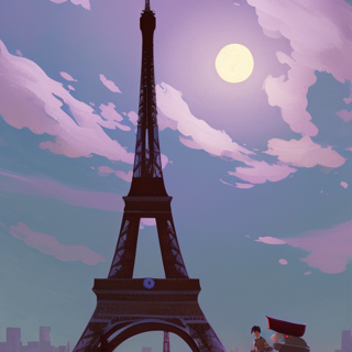 Listia Digital Collectible: The Eiffel Tower by Moonlight