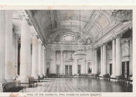 Vintage Unused Postcard: B&W: Pan America Union Building, Washington DC