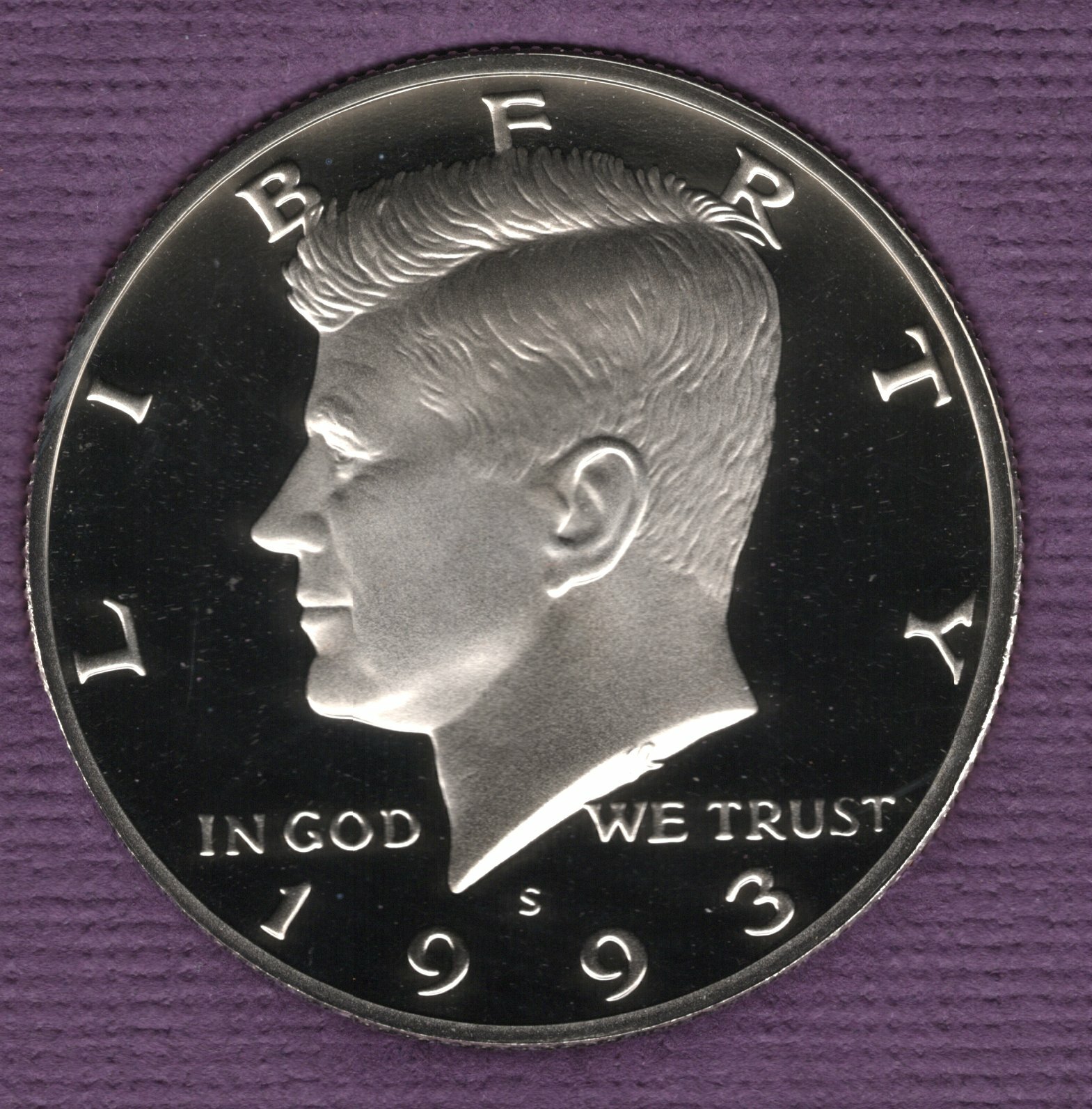 Free: 1993-S NEARLY PERFECT CAMEO JFK HALF DOLLAR PROOF PRDCAM