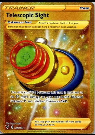 NM Gold Secret Rare Telescopic Sight Pokemon card