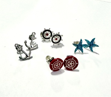 Nautical theme earring set