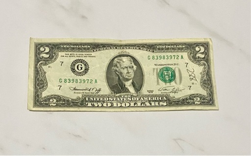 1976 Series Two Dollar Collectors Bill!!