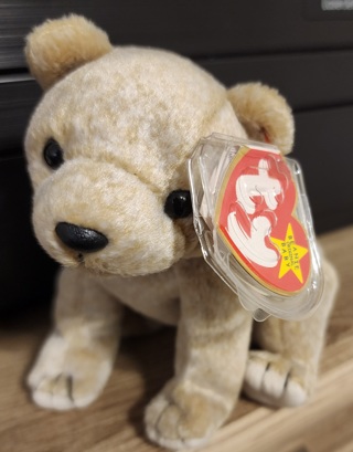 NEW - TY Beanie Baby Bear - "Almond"