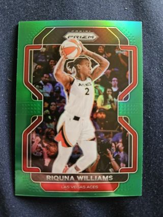 2022 Panini Prizm WNBA Green Prizm Riquna Williams