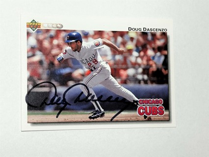 Doug Dascenzo Signed 1992 Upper Deck #239 Card *Autograph-Cubs