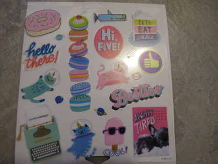 Fun sheet of  Colorful & Fun Assorted Stickers