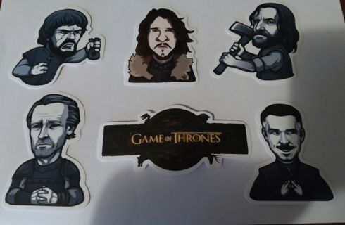 6- "Game of Throne Characters" Stickers