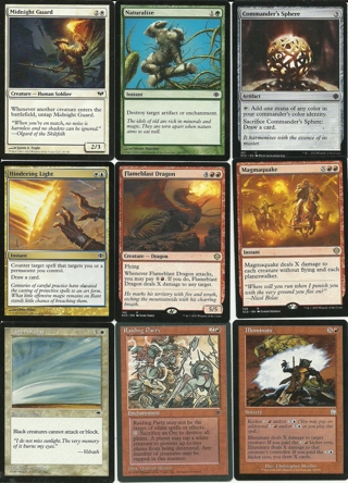 9 Card Magic the Gathering Vintage 1994 and Newer MTG Cards 