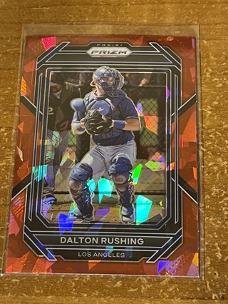 2023 Panini Prizm Baseball - RED Cracked Ice Variation - DALTON RUSHING #158