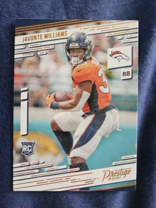 2021 Panini Chronicles Prestige Rookies Update Javonte Williams