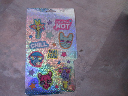 Fun new stickers.  FOIL ANIMALS & Decorative 80's STYLE stickers ~~ So cute!!