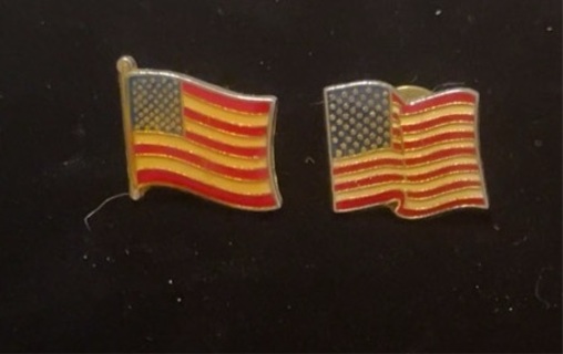 2 American Flag Lapel Pins