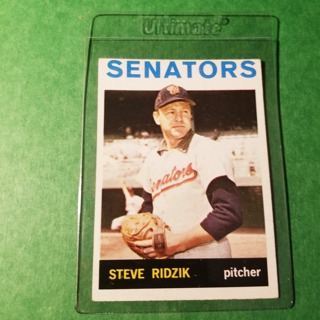 1964 - TOPPS BASEBALL CARD NO. 92 - STEVE RIDZIK - SENATORS - EXMT+