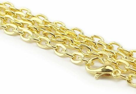 5X7mm GP 24nch Cable Chain Necklace Lot 8 (PLEASE READ DESCRIPTION)