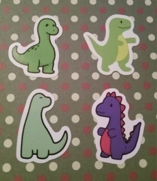 3pc Dinosaur stickers randomly selected