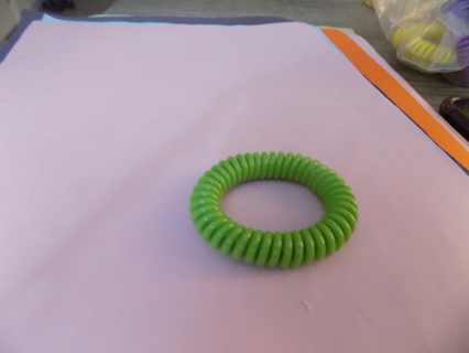Green spring coil bracelet # 1