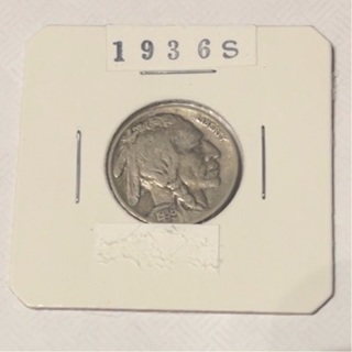 1936 S buffalo nickel 