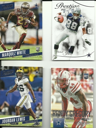 Fun Pack Football Cards: Four Dallas Cowboys Football Trading Cards 2023 and older