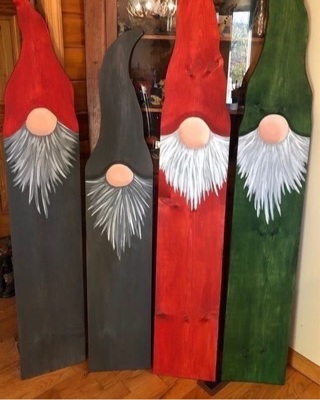 Wooden gnome decor