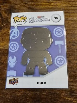 Upperdeck Funko Pop Hulk silver card