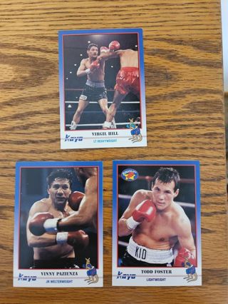 1991 KAYO Boxing trading cards.#101,#102,#104