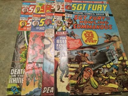 10 MARVEL COMICS SGT. FURY AND HIS HOWLING COMMANDOS MILITARY COMIC BOOKS