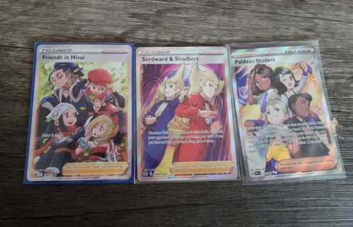 3 Full Art Pokemon Trainer cards 