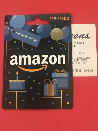 $30 AMAZON GIFT CARD! DIGITAL DELIVERY ONLY!
