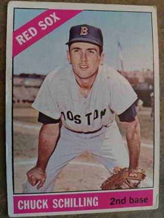 1966 TOPPS CHUCK SCHILLING BOSTON RED SOX BASEBALL CARD# 6