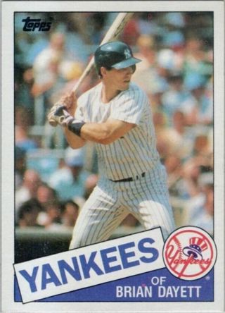 Brian Dayett 1985 Topps New York Yankees