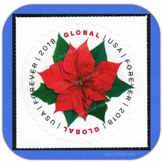 5X GLOBAL STAMPS POINSETTIA $1.30 