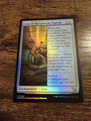 Magic the gathering mtg Case of the Gateway Express foil card Murders Karlov manor