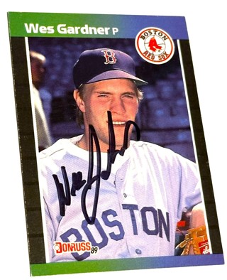 Autographed Wes Gardner 1989 Donruss #541a Boston Red Sox Baseball Card