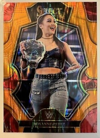 2022 WWE Select - Roxanne Perez Rookie Orange Flash Prizm Parallel #166