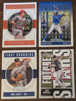 2020 Panini Contenders 4 different Rookie Insert Cards - All Listed