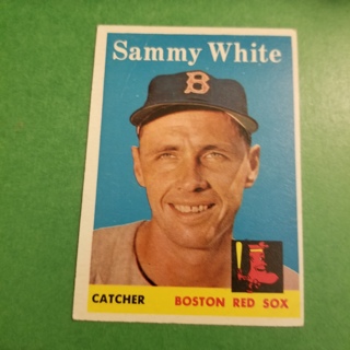 1958 - TOPPS EXMT - NRMT BASEBALL - CARD NO. 414 - SAMMY WHITE - RED SOX