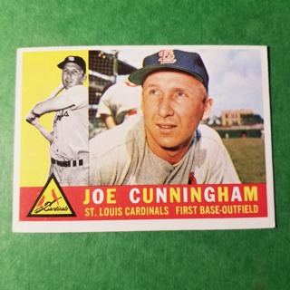 1960 - TOPPS EXMT - NRMT BASEBALL - CARD NO. 40 - JOE CUNNINGHAM - CARDINALS