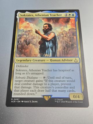 Magic the gathering mtg Sokrates Athenian Teacher rare card Assassins Creed