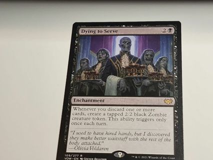 Magic the gathering mtg Dying to serve rare card Crimson Vow