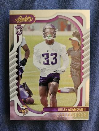 2022 Panini Absolute Yellow Rookie Brian Asamoah II