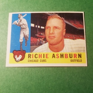 1960 - TOPPS EXMT - NRMT BASEBALL - CARD NO - 305 -  RICHIE ASHBURN  - CUBS